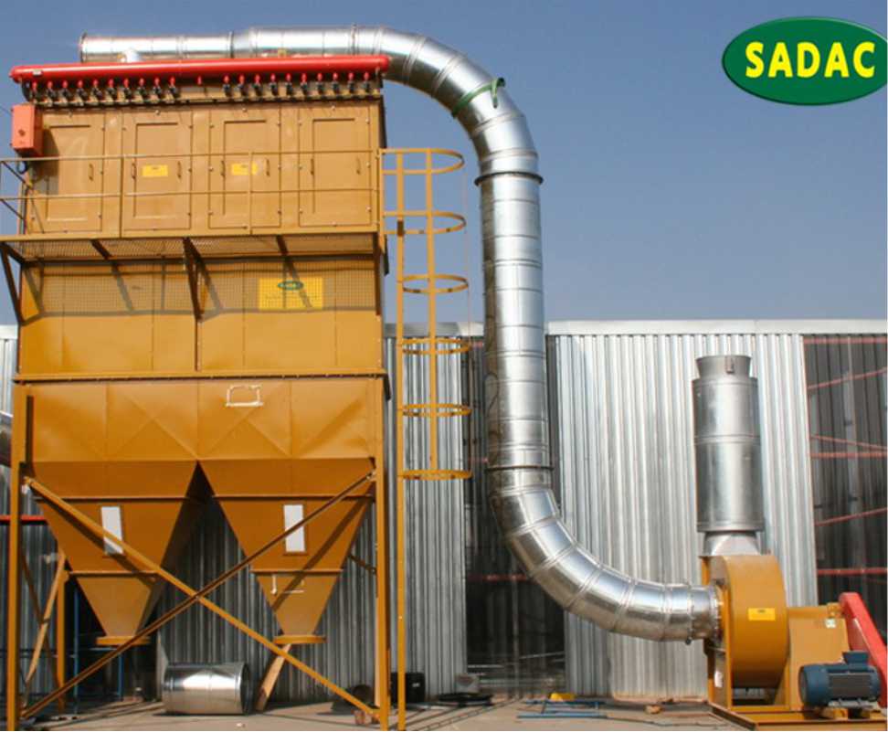 SADAC Model 220-125-3500 ceramic dust collection plant
